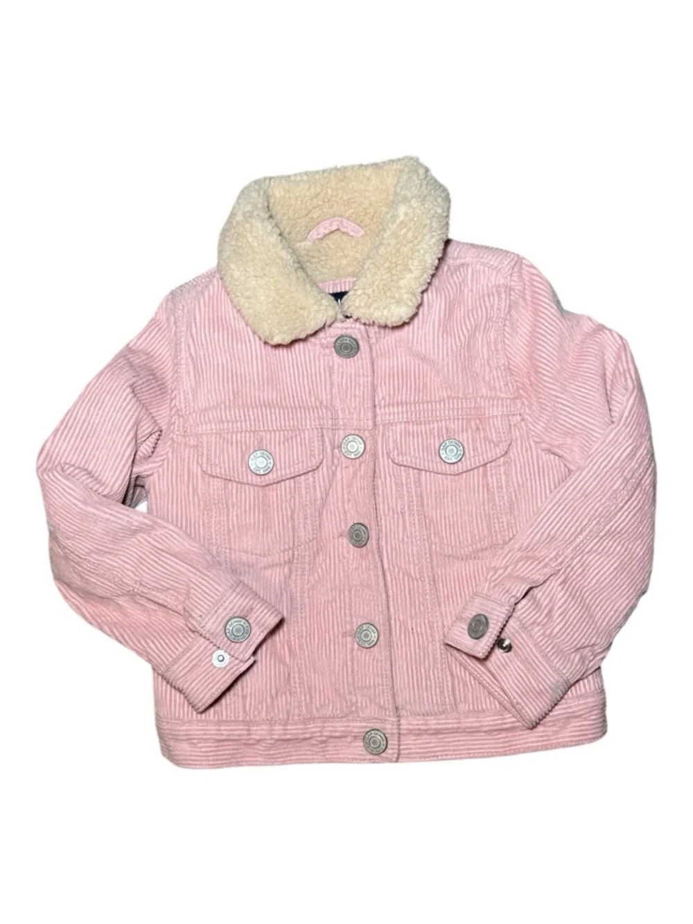 GAP Little Girl Pink Corduroy Sherpa Lined Jacket 4T 5T